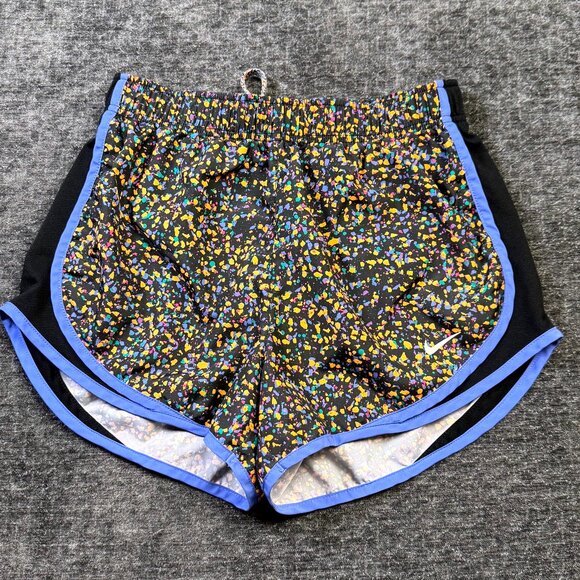 Nike Dri-Fit Women's Running Athletic Shorts Size Small Multicolor Drawstring - Picture 1 of 10